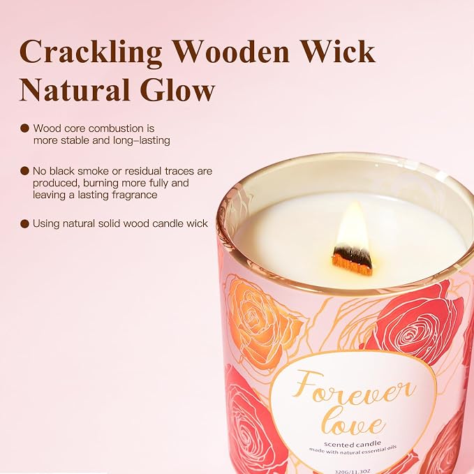 2 Pack Wood Wick Soy Wax Candle Gift Set - Image 6