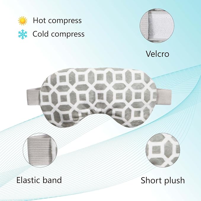 2 in 1 Heated/Ice Eye Mask Moist Heat Eye Mask Lavender & Flaxseed Sinus Pillow - Image 7