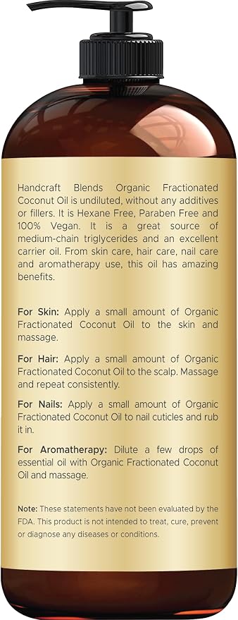 Handcraft Blends Organic Fractionated Coconut Oil | 100% Pure and Natural | - Image 2