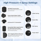 Hibbent Upgraded cUPC Certified 13'' Shower Head Combo, High Pressure 5-spray - Image 3