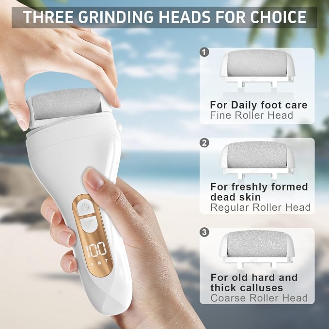 Electric Callus Remover for Feet, Professional Pedicure Kit Rechargeable Foot - Image 3