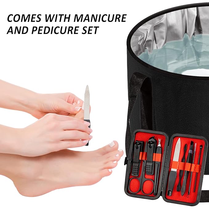 Foot Bath Basin 30L Collapsible Bucket, Portable Foot Soak Tub Feet Soaking - Image 2