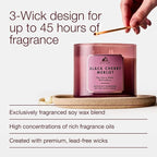 Bath & Body Works Black Cherry Merlot 3-Wick Candle - Image 4