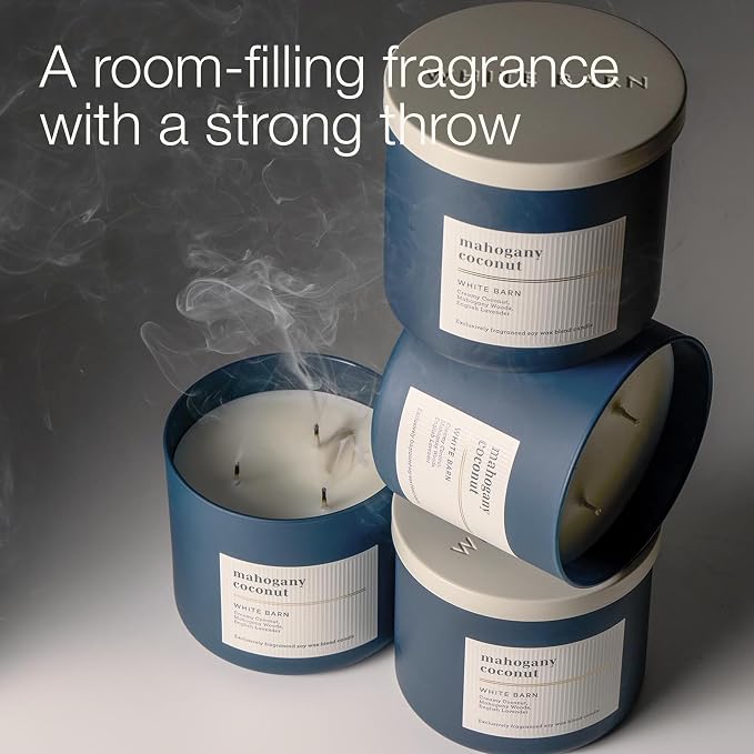 Bath & Body Works 3-Wick Candle, Mahogany Coconut Candle, Strong Throw - Image 5