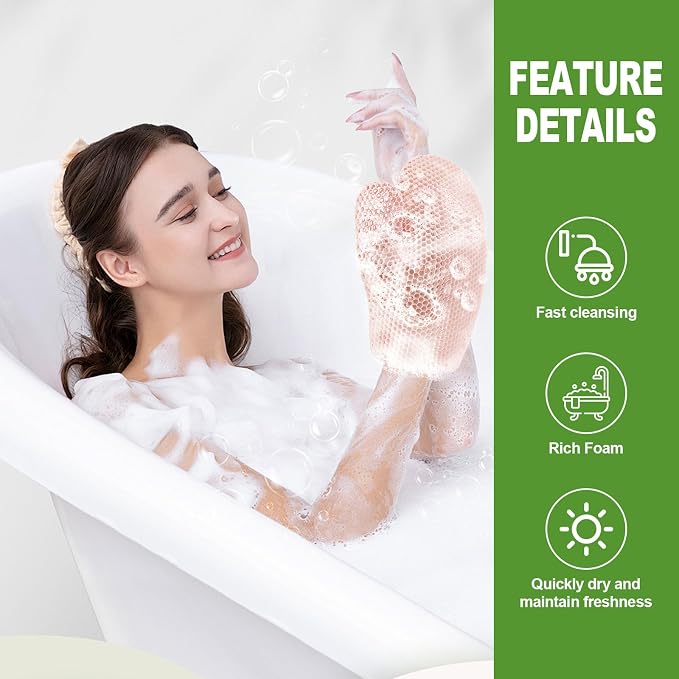 Exfoliating Glove Bath Mitt -Exfoliating Gloves - Image 5