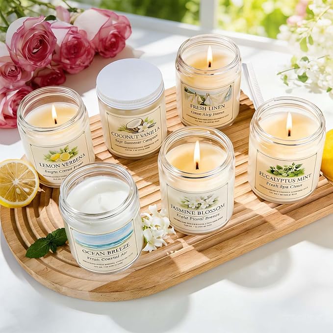Scented Candles Gift Set for Women, 6 Pack Aromatherapy Soy Candles for Home - Image 2
