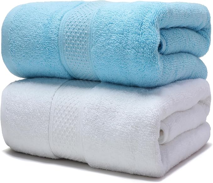 Cotton Bath Towels Set, 2-Piece Set Super Absorbent Quick Drying, Suitable by Weierduosi