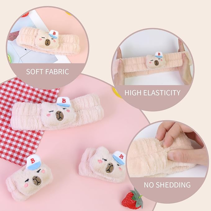 Kawaii Spa Headband and Wristband Set - Image 6