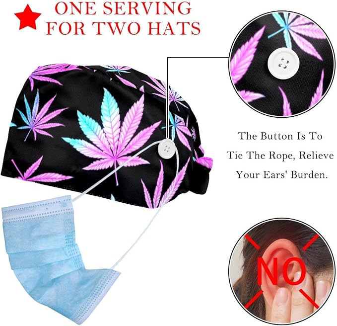 Women's Working Caps with Scrunchies Tarot Pattern Background Lace-Up Hat - Image 2