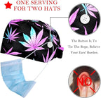 Women's Working Caps with Scrunchies Tarot Pattern Background Lace-Up Hat - Image 2