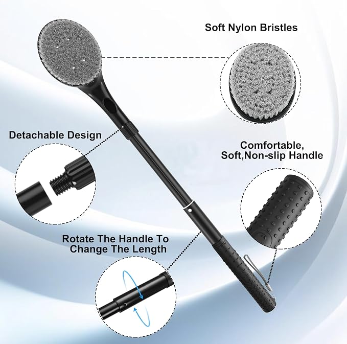 Gobiteli Back Scrubber for Shower, Back Brush for Shower for Men, Women and - Image 2
