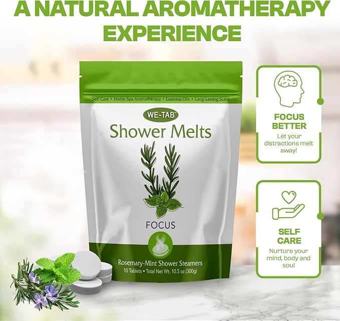 Shower Steamers 10-pk with Essential Oil Aromatherapy to Focus, Long Lasting - Image 4