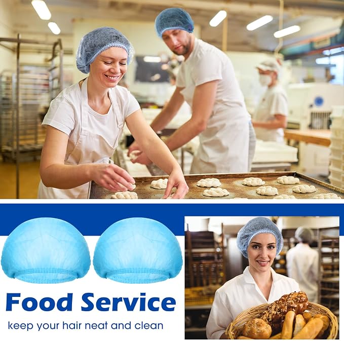 Yahenda 2000 Pcs Disposable Hair Nets Bulk 21 Inch Non Woven Bouffant Caps - Image 5