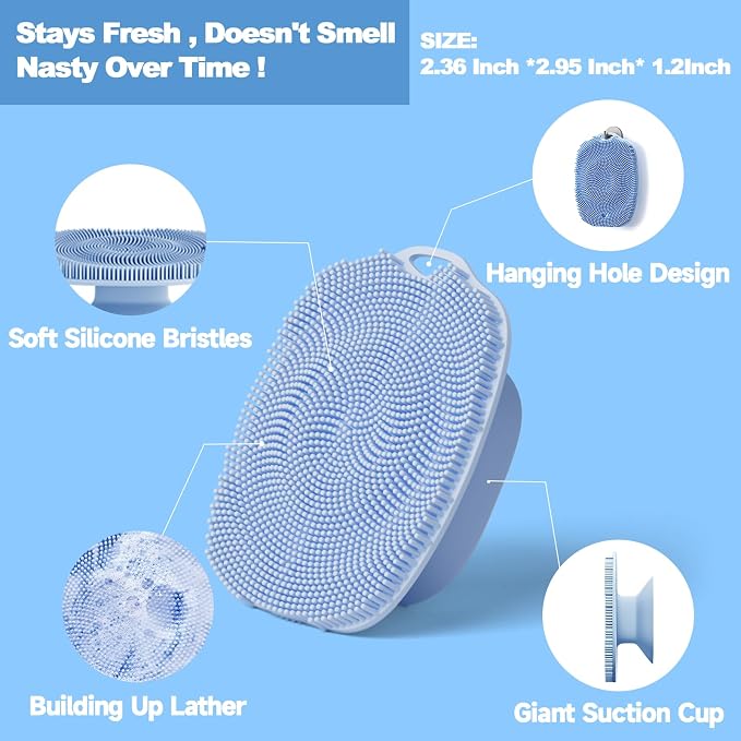 2 PCS Face Scrubber, Soft Silicone Face Exfoliator - Image 4