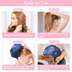 3 Pack Extra Large Double Layer Adjustable Shower Caps - Image 7