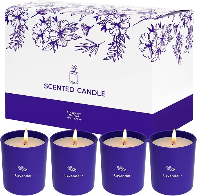 TranquilBliss Lavender Candles for Home Scented, 8 oz Scented Candles Present by Unknown