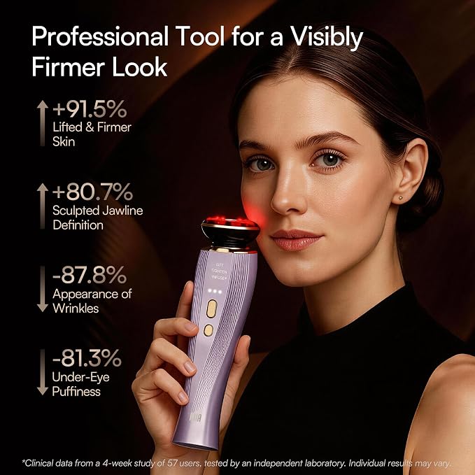 INIA Flare 3-in-1 Microcurrent Facial Device Red Light Therapy - Image 4