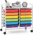 Giantex 12 Drawers Rolling Cart, Mobile Storage Drawer Cart, Classroom by Giantex