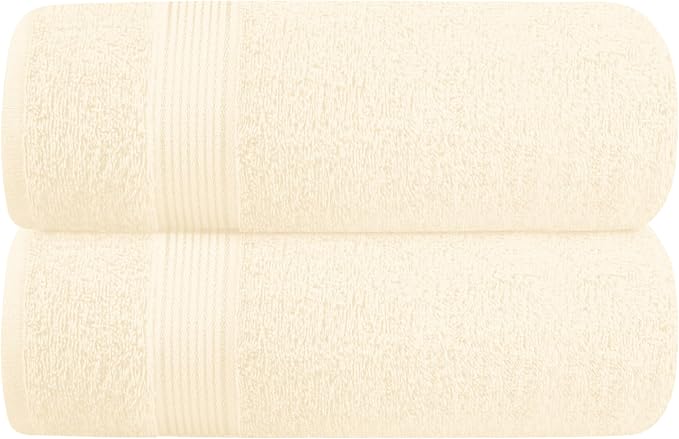 Elvana Home Cotton 2 Pack Oversized Bath Towel Set 28x55 inches, Large Bath by Unknown