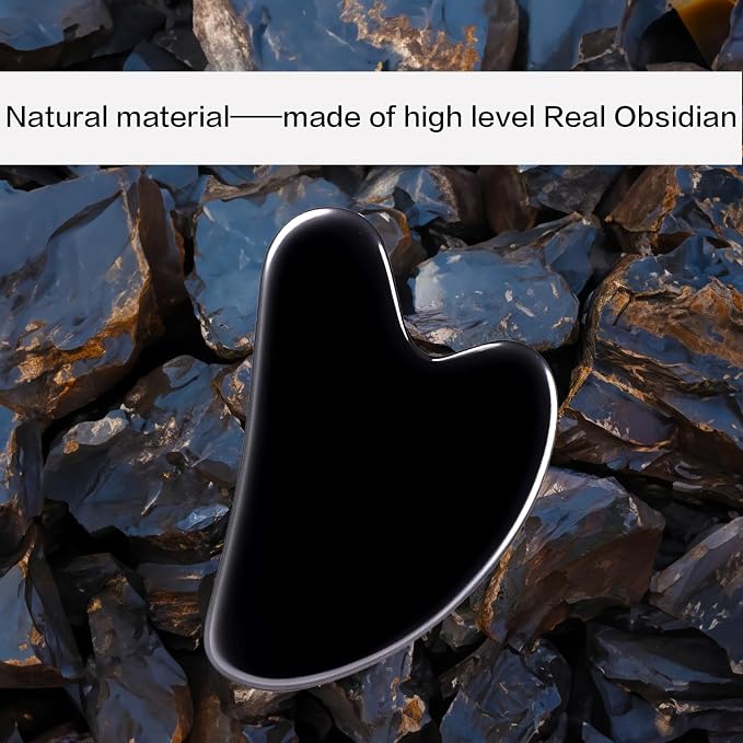 Gua Sha Facial Tools, Obsidian Guasha Tool - Image 6