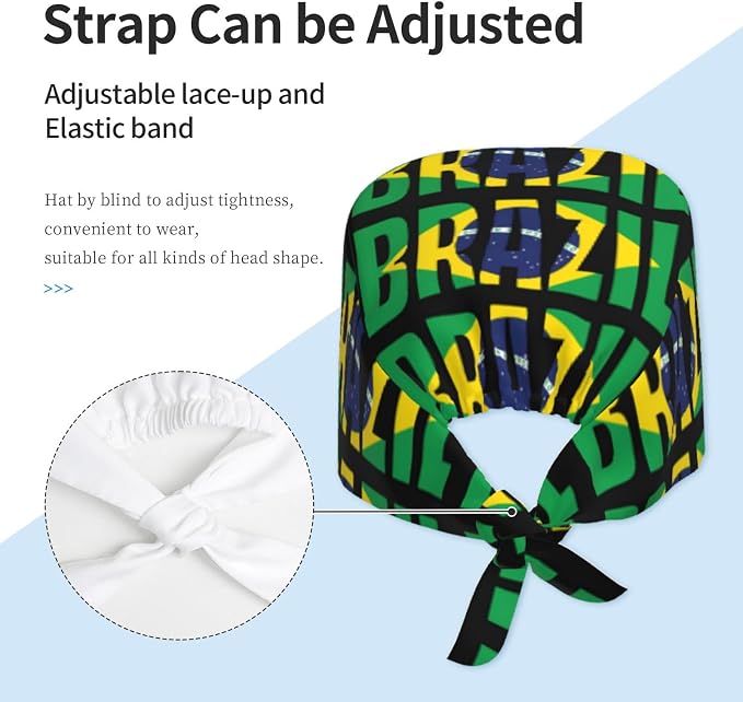 Adult Working Cap Adjustable Cleaning Work Sweatband Scrub Hat Tie Back Hats - Image 4