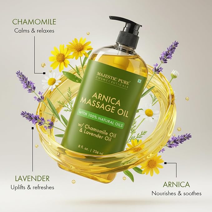 MAJESTIC PURE Arnica Sore Muscle Massage Oil - Image 4