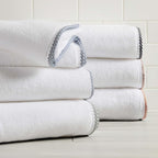 Great Bay Home White/Rosewood Hand Towel Set - Image 3