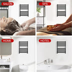Heated Wall Mounted Electric Towel Warmer Rack, Timer & Temperature Control - Image 6