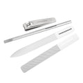 Tweezerman Glass Manicure Set Includes Nail Clipper, Cuticle Pusher, Glass Nail by Tweezerman