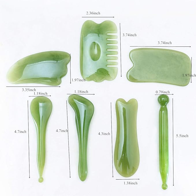 7 Pieces Gua Sha Scraping Massage Tool, Natural Resin GuaSha Tool Massage Tools - Image 8