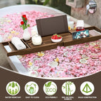 Premium Teak Bathtub Tray Caddy, Wooden Bath Caddy Trays - Image 5