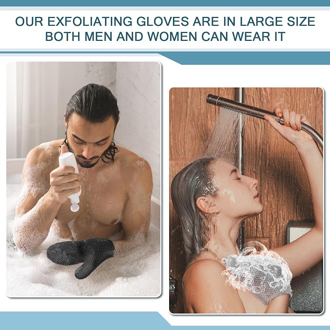 Karenhi 2 Pcs Honeycomb Exfoliating Glove Bath Mitt Body Spa Scrubber, - Image 5