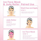 ZNÖCUETÖD Ice Face Facial Jade Roller and Ice Face Mask Cold Cooling Gel Mask - Image 6
