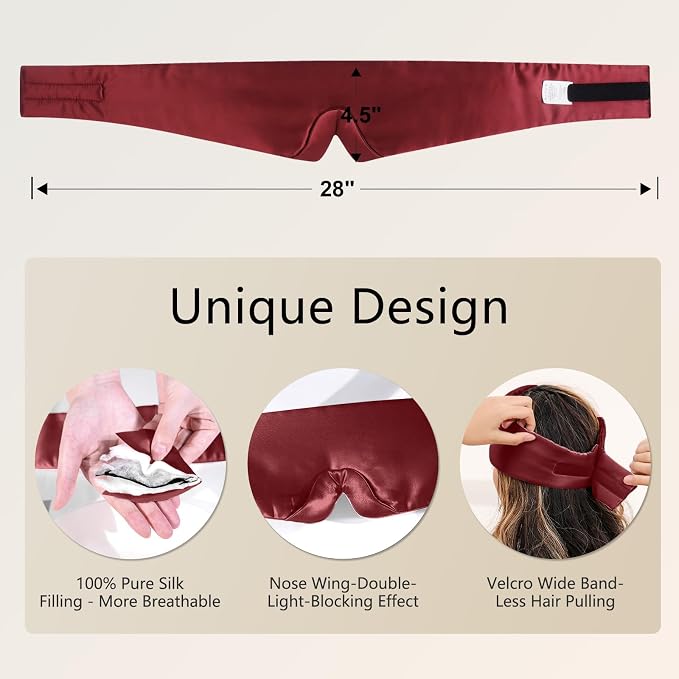 ZIMASILK 100% 22 Momme Mulberry Silk Sleep Mask - Image 6