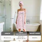 Absorbent Bath Towel Wrap Set for Women, Microfiber Shower Robe Body Towel - Image 3