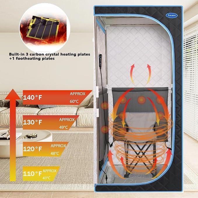 1 Person Portable Infrared Sauna, Full Size Portable Sauna Tent - Image 3