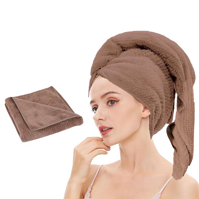 Microfiber Hair Towel Quick Dry Hair Towel Hair Drying Towels Suitable by LAOJBABA