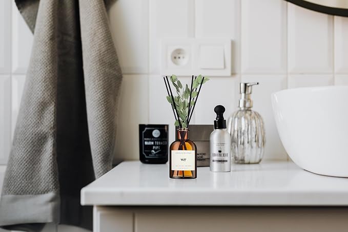 WEALD TRIBE Reed Diffuser Set for Bathroom Air Fresheners, Oil Diffuser Sticks - Image 5