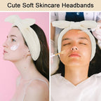 Ondder Spa Headband for Washing Face 8 Pack Beige Skincare Headbands for Women - Image 3