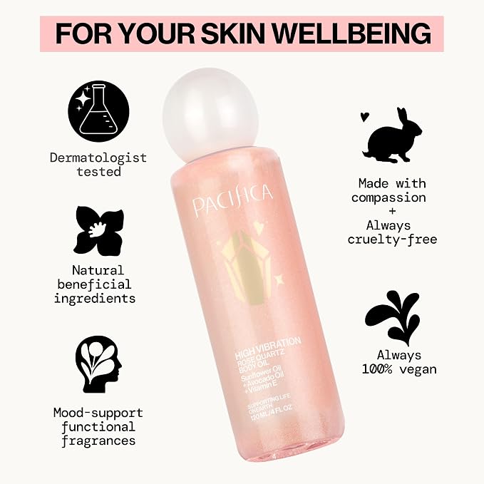 Pacifica Rose Quartz Body Oil – High Vibration Hydrating Body Oil - Image 10