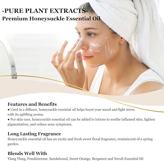 EUQEE Honeysuckle Essential Oil 118ml Pure Honeysuckle Oil Premium Essential - Image 4