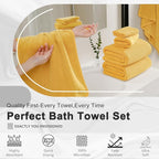 4 Piece Extra Large Bath Towel 35"x70" Oversized Bath Sheet Bath Towel Set - Image 4