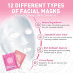 KONEUK 12 Pack Collagen Hydrating Face Masks Skincare, Sheet Face Mask - Image 2