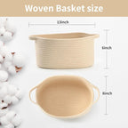 Happyiren Cute Woven Gift Basket – Beige Empty Gift Basket - Image 2