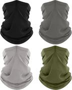 ROXUN 4 Pack Neck Gaiter, Cooling Breathable Face Mask UV Protection Scarf by Roxun