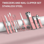 ZIZZON Travel Mini Manicure Set Nail Clipper Set 10 in 1 Stainless Steel - Image 8