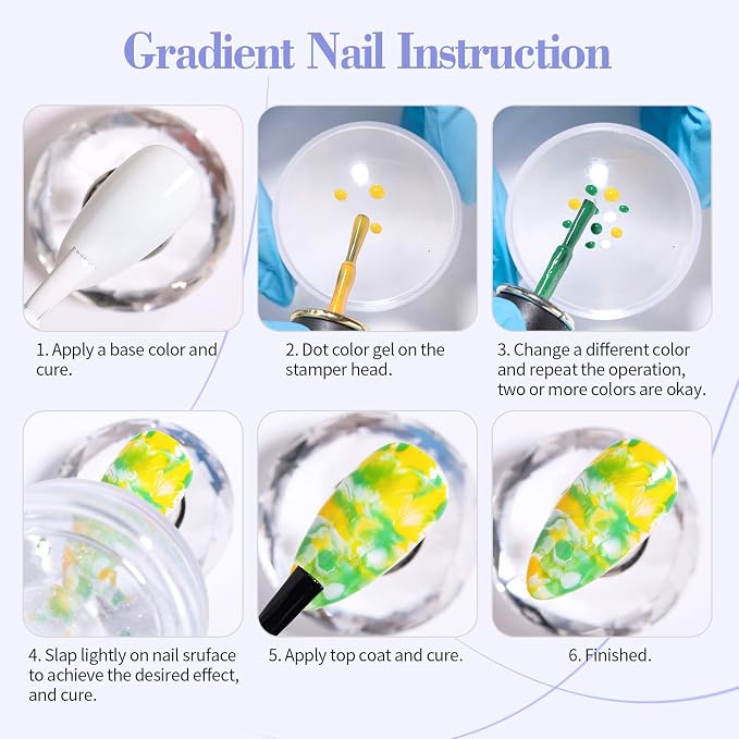 Born Pretty French Tip Nail Stamp, Silicone Stamping Long & Short Jelly Stamper - Image 9