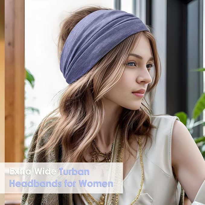 HAUHC Extra Wide Headbands for Women, Boho Headbands for Women's Hair - Image 3