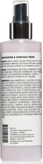 Advanced Clinicals Collagen + Rosewater Facial Mist Toner W/Charcoal & Aloe - Image 9