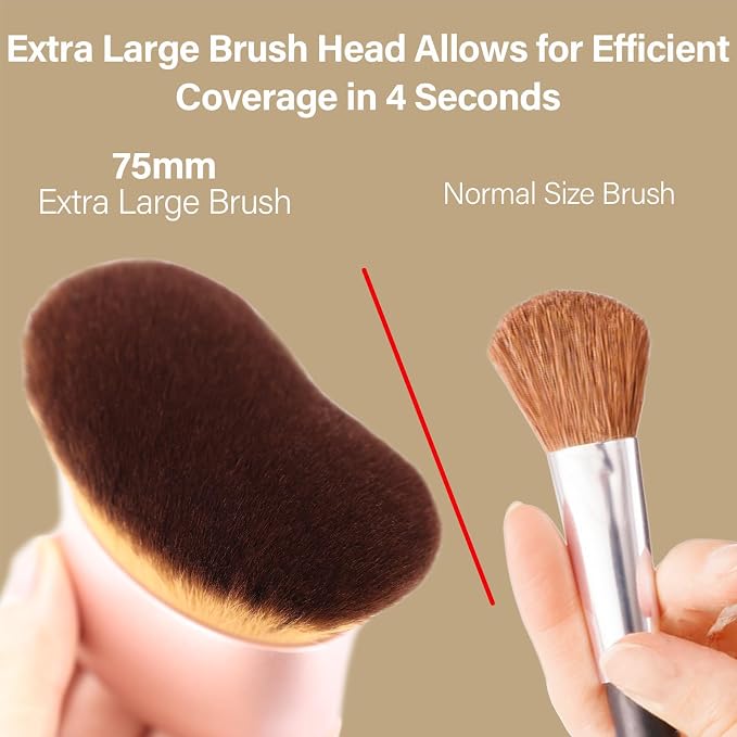 Extra Large Body Makeup Brush For Self Tanner, Leg Makeup &Bronzer Blend - Image 3